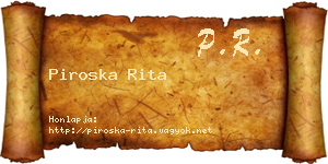 Piroska Rita névjegykártya